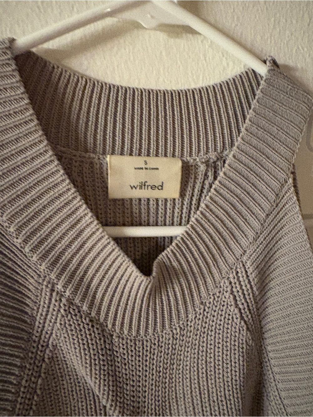Wilfred Light Gray Ribbed Knit Tank - Picture 2 of 3